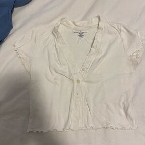 Brand Melville White Button-Up Women's Top